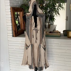 🤎 Free People V-Neck Sweater Hoodie Dress/Top 🤎